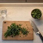 Eclairage plan de travail cuisine LED sans ombres sur plan quartz