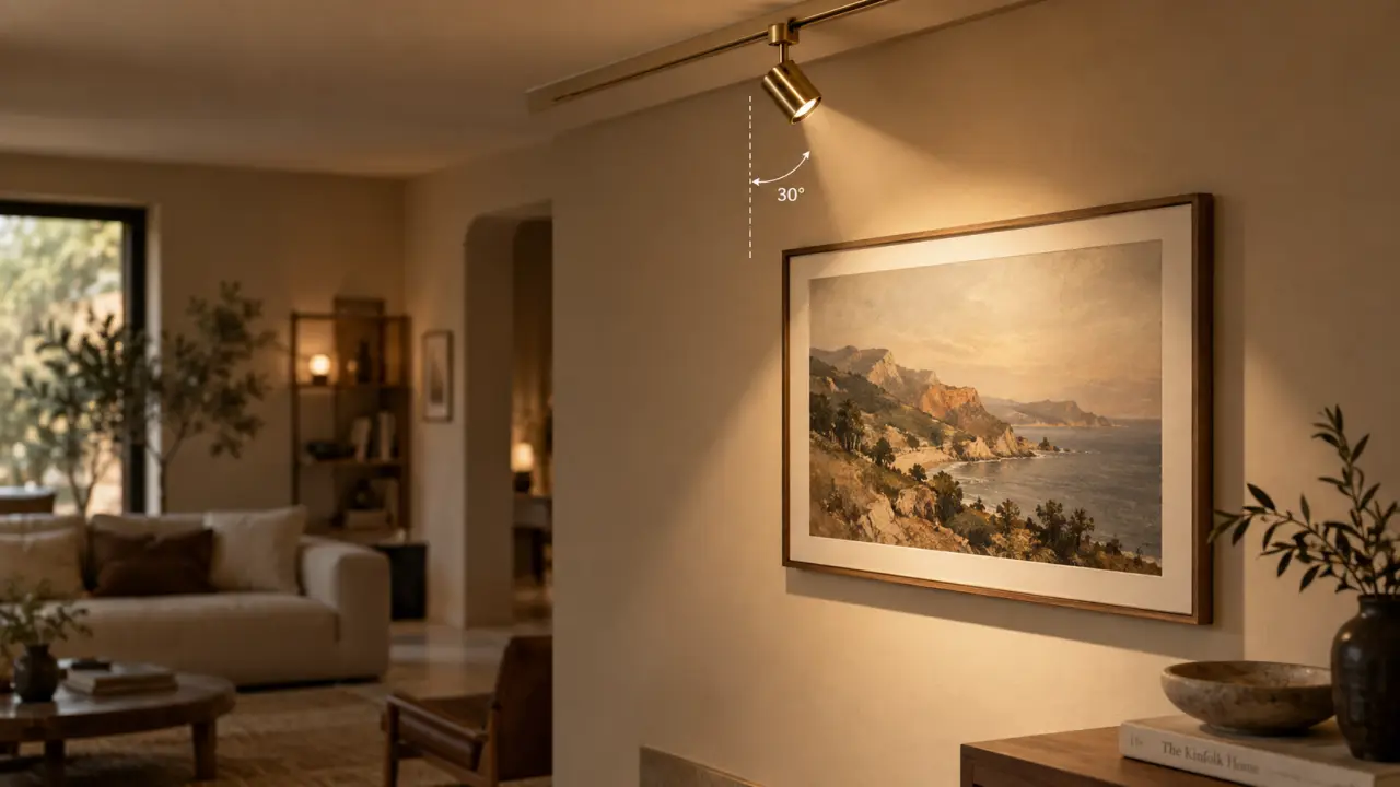 eclairer un tableau avec LED, angle 30° sans reflet