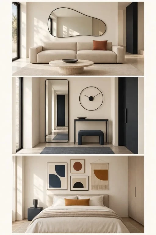 Exemples de décoration murale originale dans le salon, l’entrée et la chambre