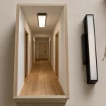 Lustre couloir LED rectangulaire pour plafond bas
