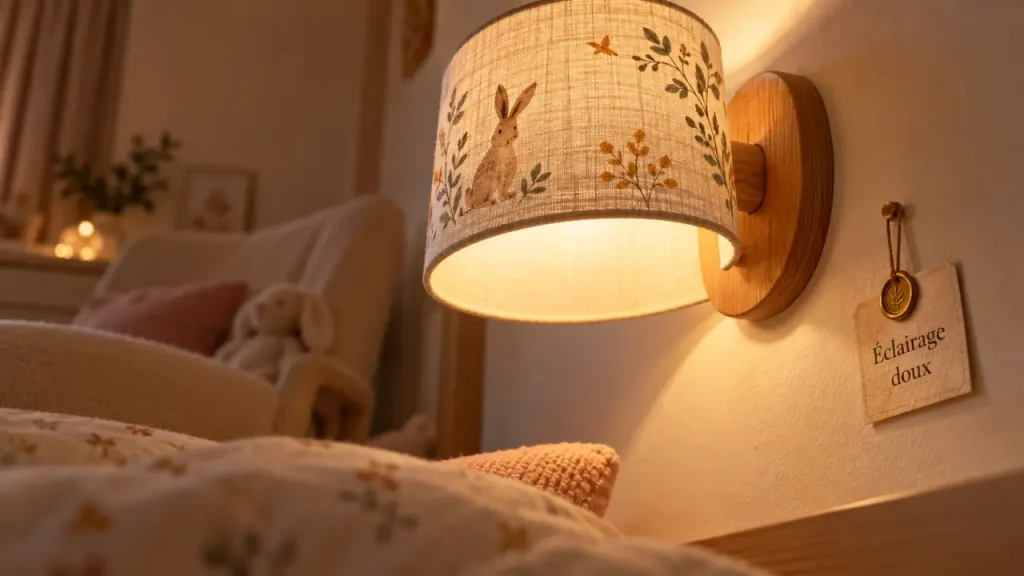 Applique chambre bébé : une lumière douce, sans ampoule dans les yeux